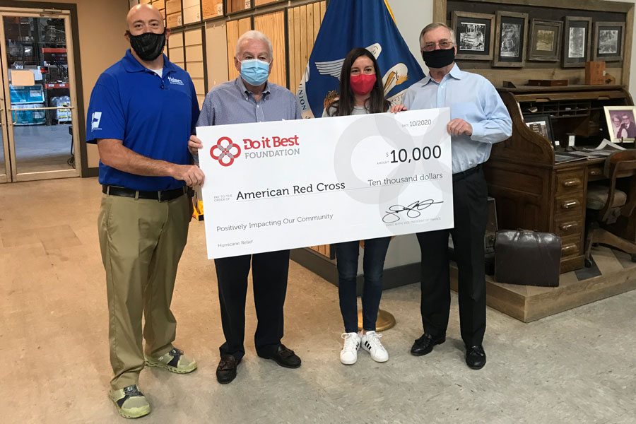 Holmes Building Materials donation to American Red Cross